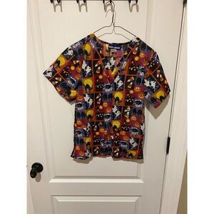 Med + Wear Halloween October Scrub Top Size XS